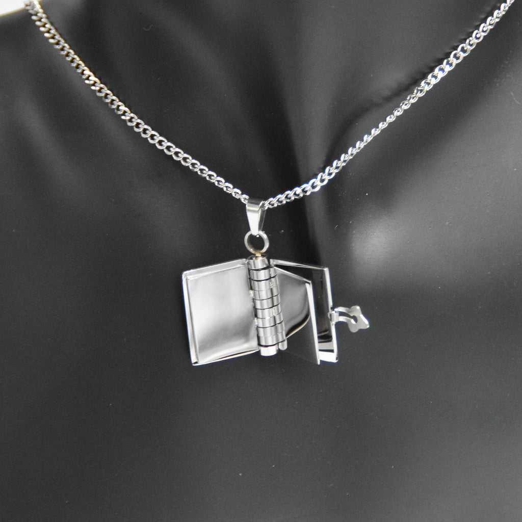 Silver stainless steel personalised name necklace with custom engraving