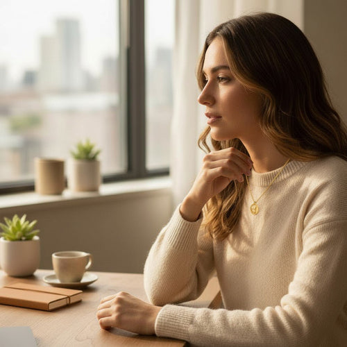 Gold stainless steel personalised name necklace with custom engraving