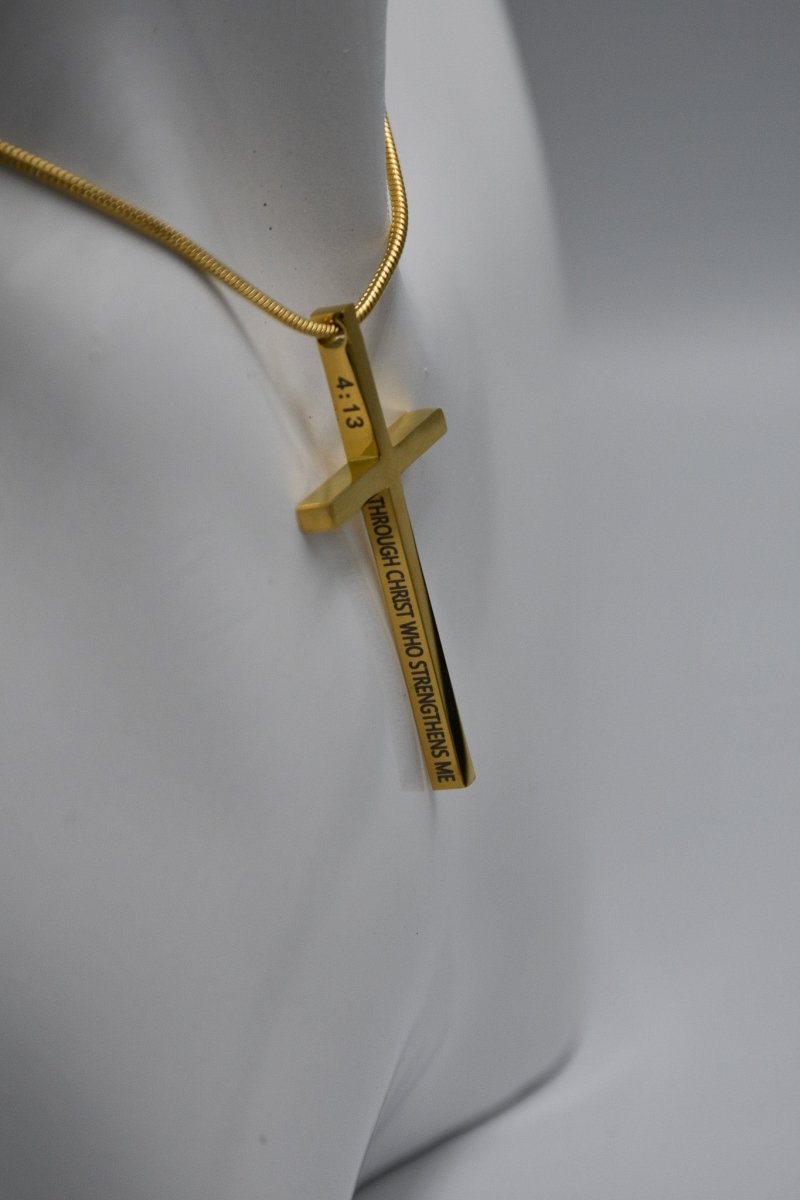 Gold stainless steel personalised name necklace with custom engraving