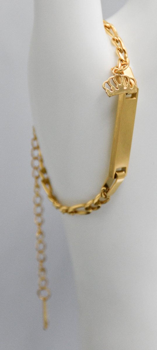 Mini Unity Bracelet - Gold Kids Gift Bracelet - White Crow